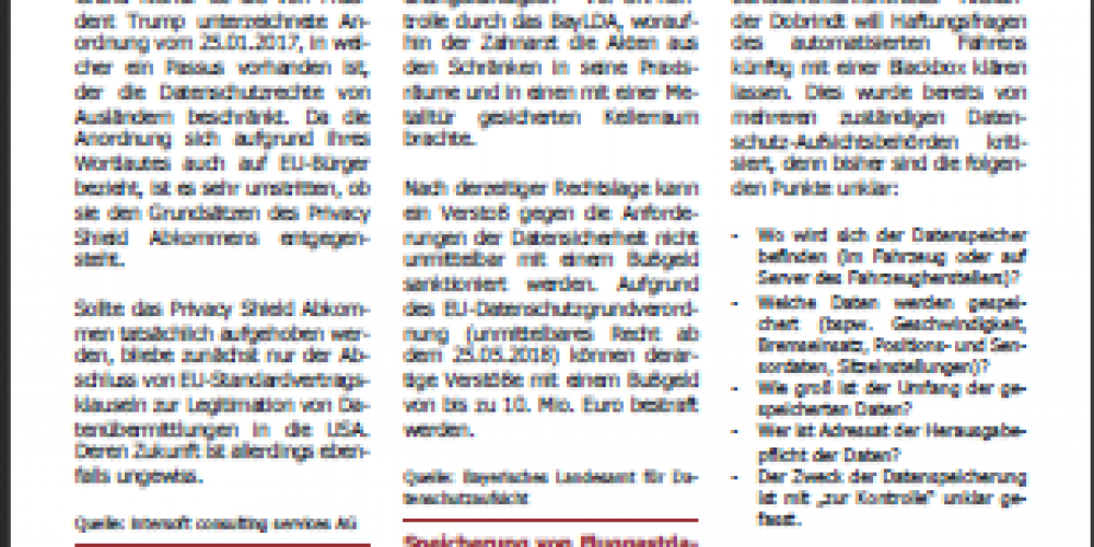 Datenschutz News März 2017